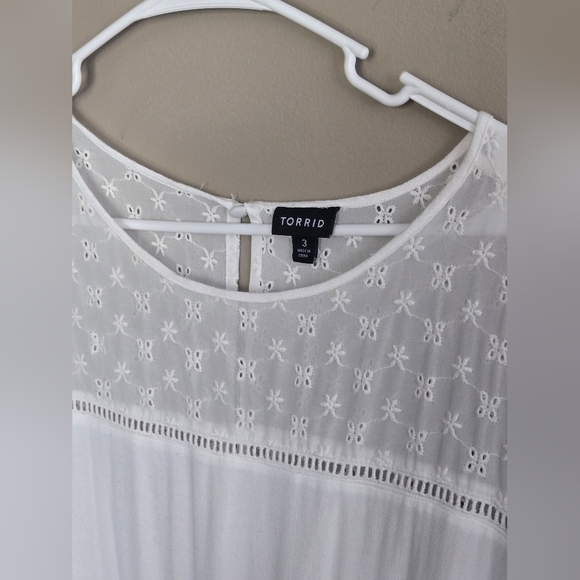 Women's Torrid Tiered Boho Flutter Skater Dress, Size 3 - Picture 4 of 4